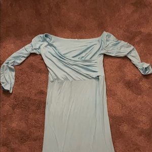 Light blue maternity dress